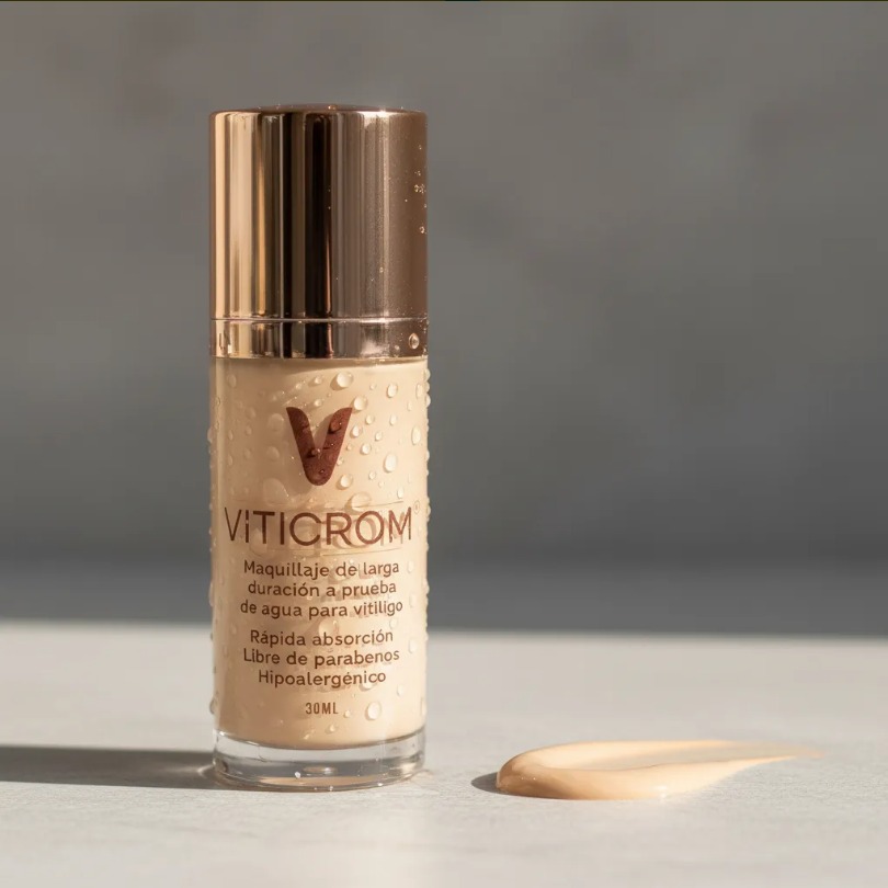 REVELA TU CONFIANZA: MAQUILLAJE EN CREMA DE LARGA DURACIÓN PARA VITILIGO viticrom 123